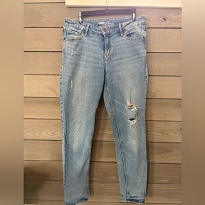 Old Navy Rockstar Super Skinny Light Blue Distressed Jeans